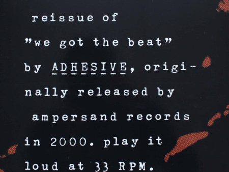 Adhesive - We Got The Beat Sale